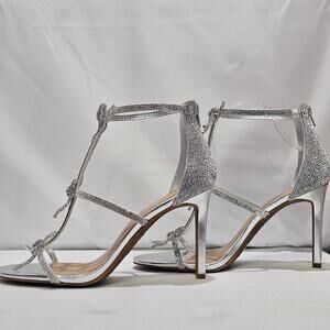 INC International Concepts Women Nolino Beaded Bow T-Strap Sandals Size 9.5 NWT